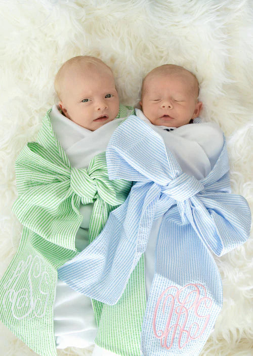 Seersucker Swaddle Blankets