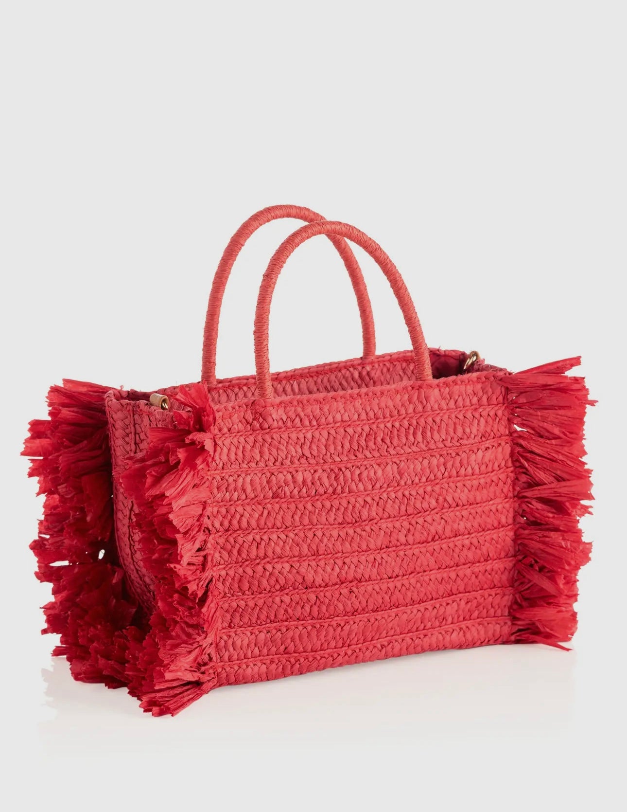 SALE - Straw Fringe Mini Tote