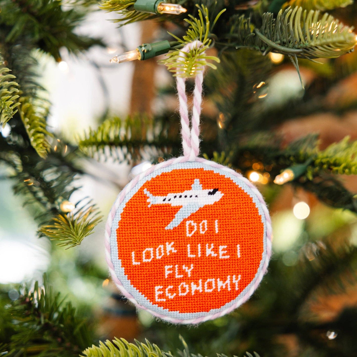Needlepoint Ornament - Fly Economy