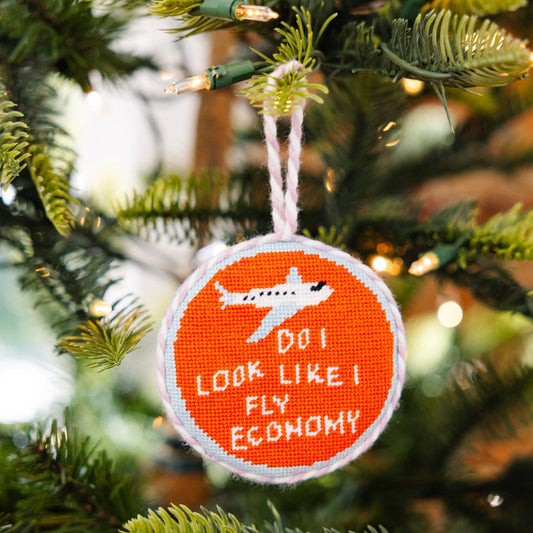 Needlepoint Ornament - Fly Economy