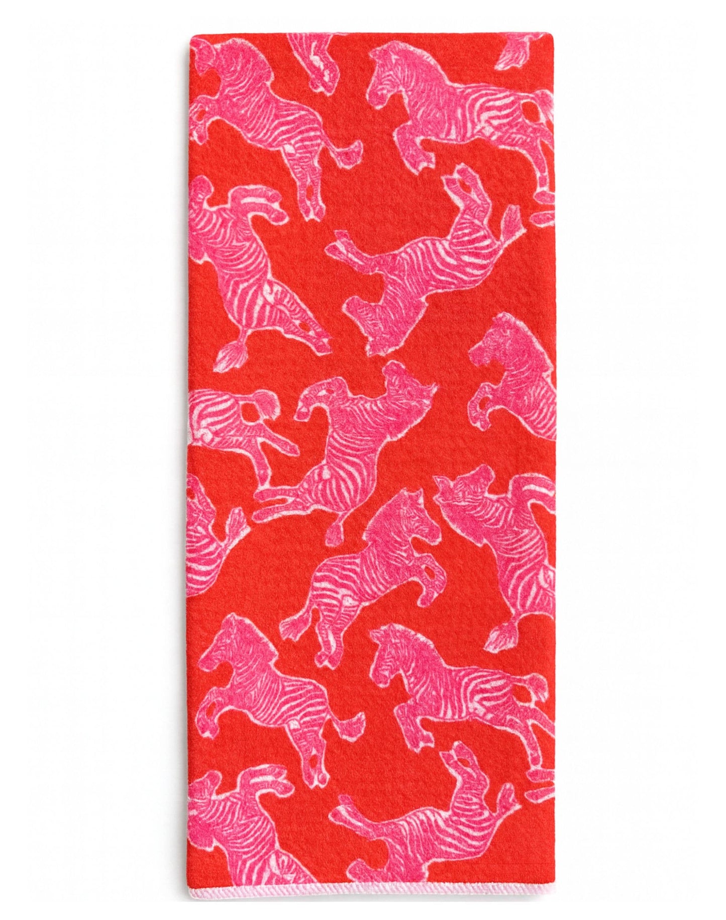 Kitchen Towel Preppy Pink and Red Zebra