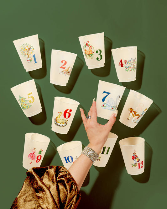 12 Days of Christmas Frosted Cups (set of 12)