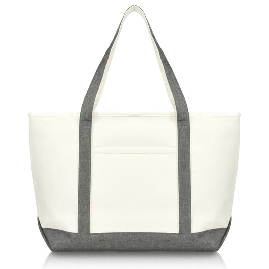 Large Canvas Tote - Grey