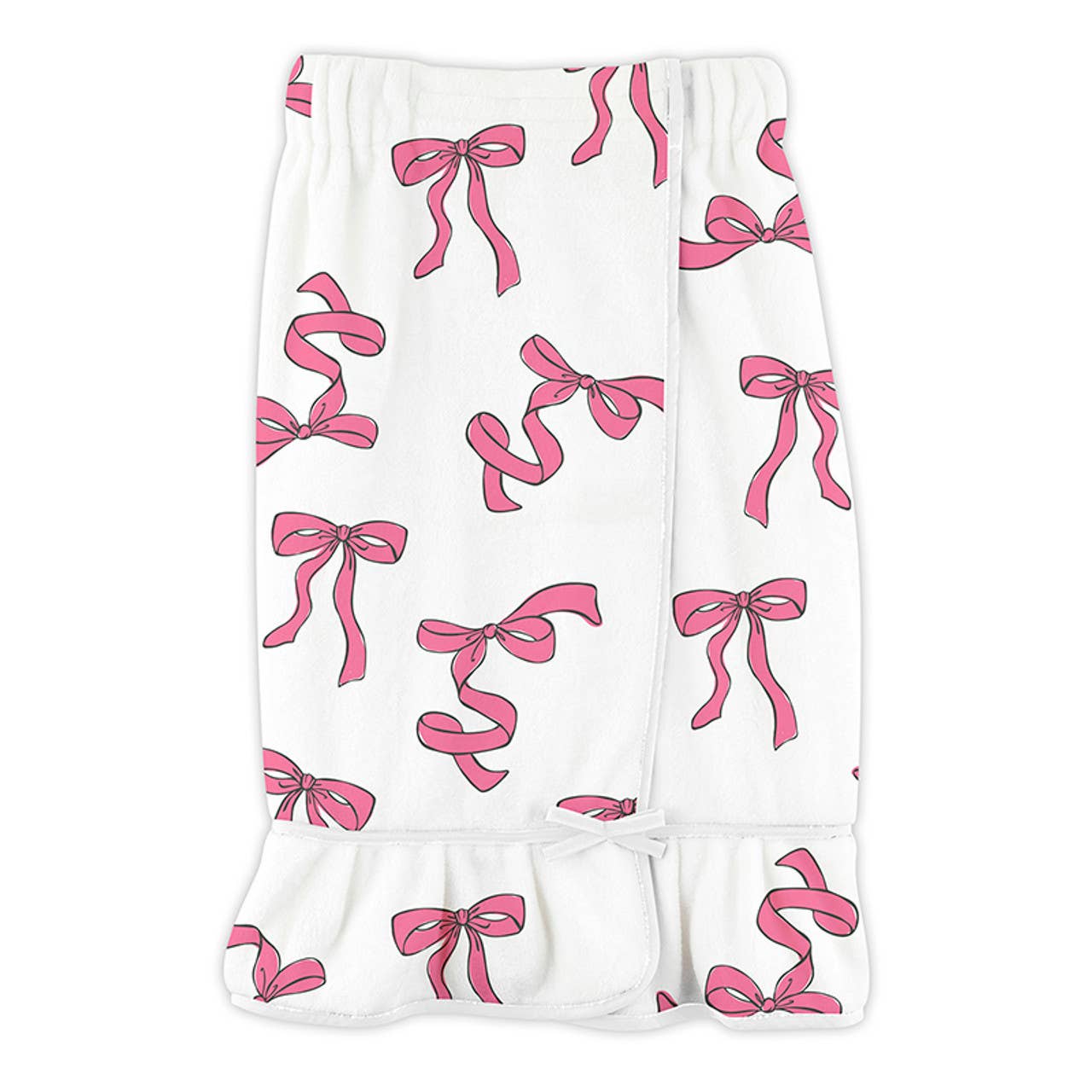 Towel Wrap - Pink Bows