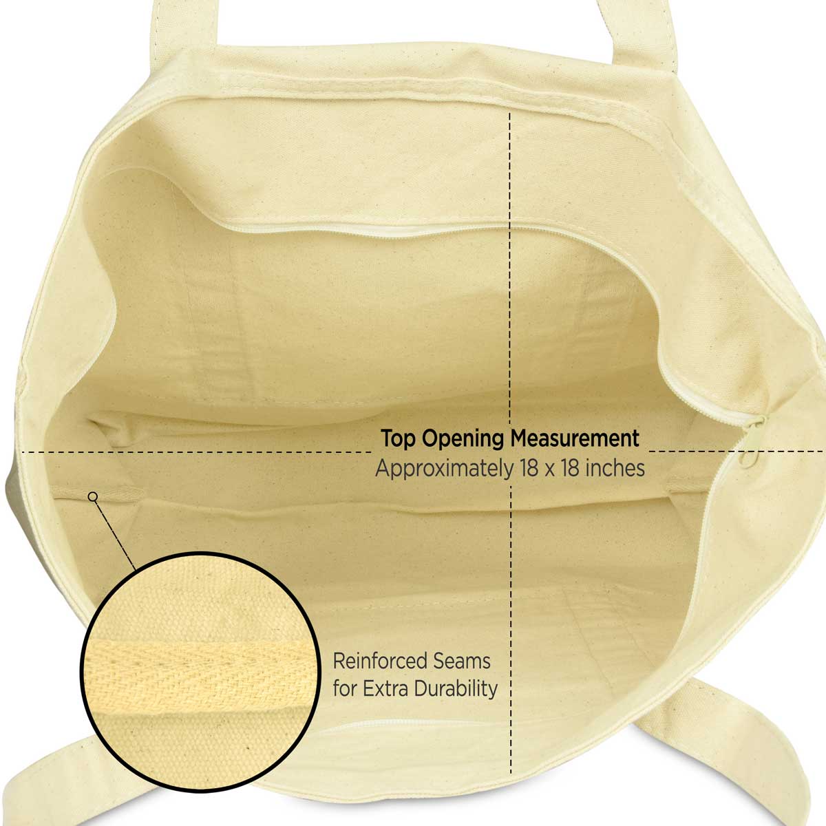 Large Cotton Canvas Tote - Navy