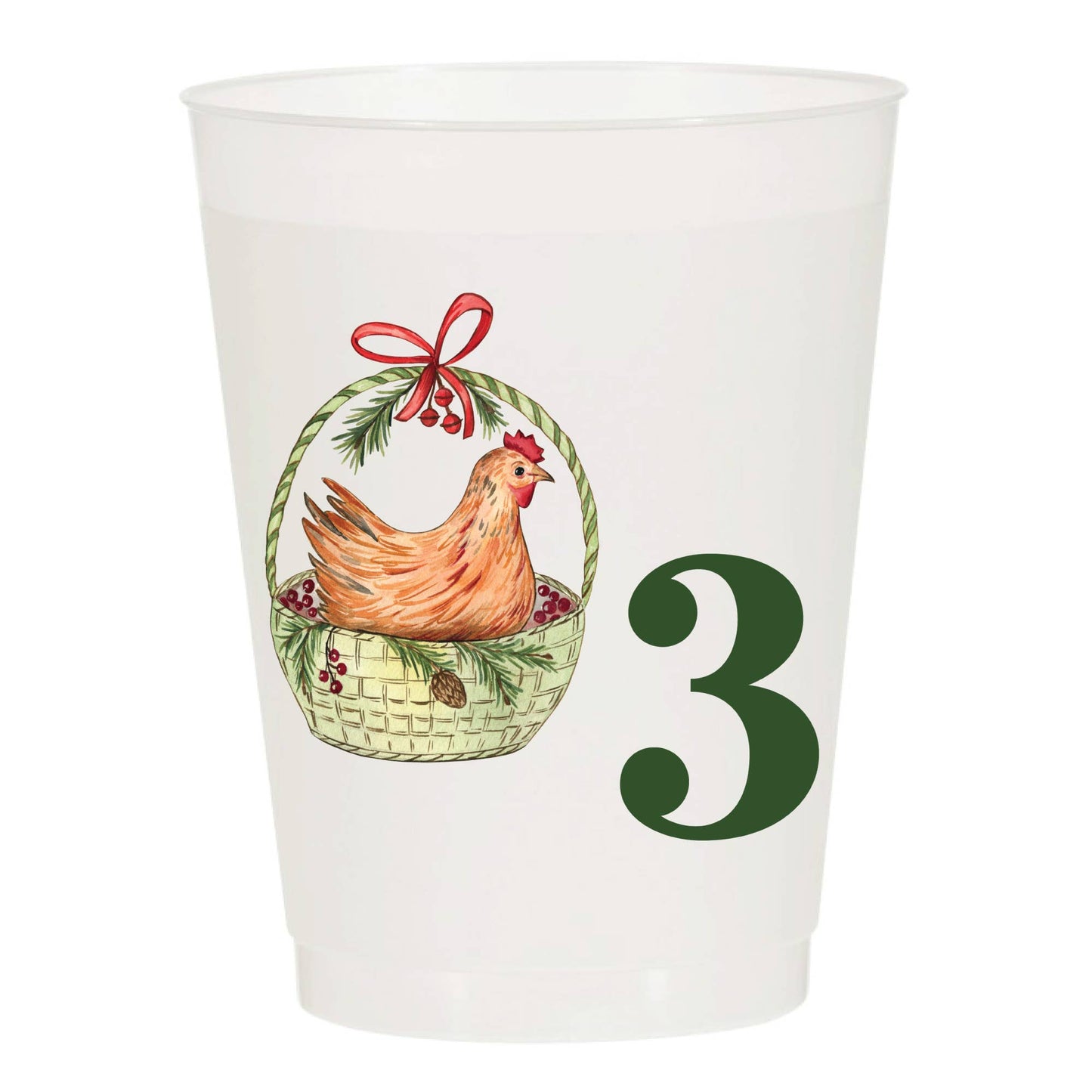 12 Days of Christmas Frosted Cups (set of 12)