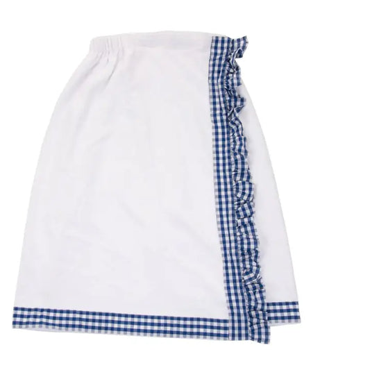 Blue Gingham Towel Wrap