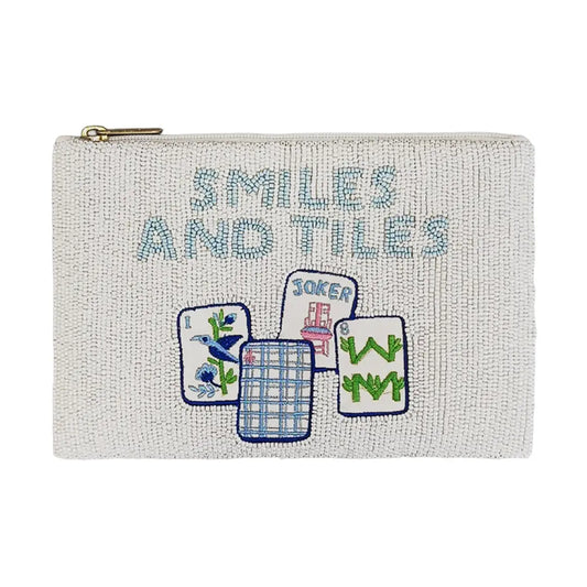 Smiles & Tiles Beaded Bag