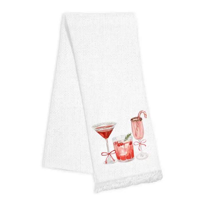 Fringe Towel - Red Drinks