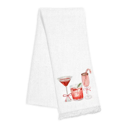 Fringe Towel - Red Drinks