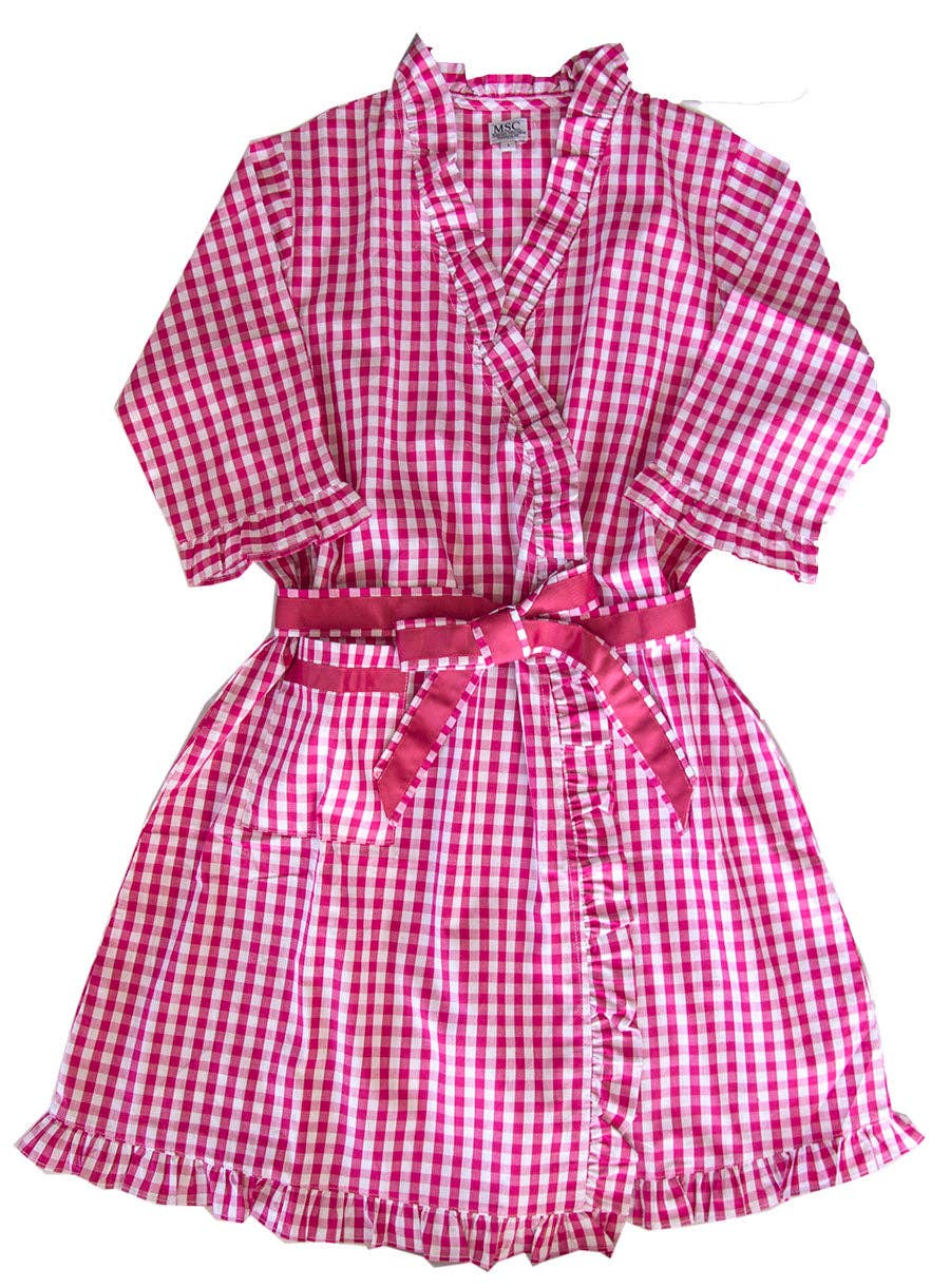 Gingham Ruffle Robe