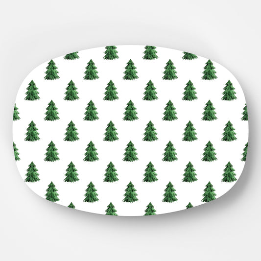WH Hostess Christmas Tree Farm serving platter