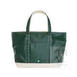 TRVL Maxi Tote in two-tone Heritage Green coated canvas