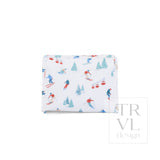 TRVL Roadie Medium Zip Pouch in coated canvas Ski print