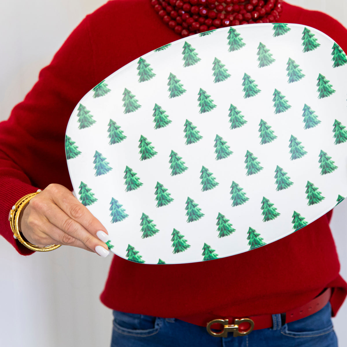 WH Hostess Christmas Tree Farm platter lifestyle view